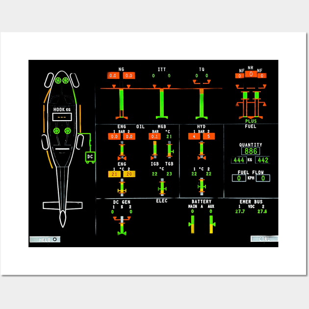 Aviation  Glass Cockpit Wall Art by FasBytes